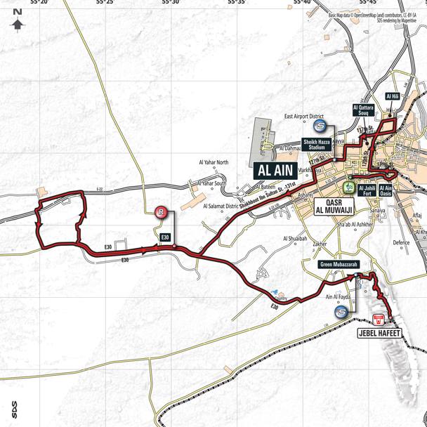 Sabato 22 ottobre, terza tappa, Al Ain-Jebel Hafeet, 150 km